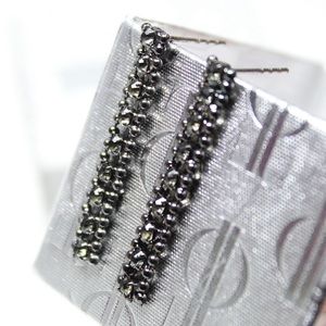 Silver Plated Sparkly Drop Earrings